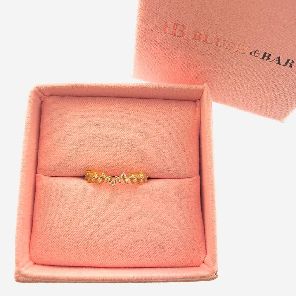 Women's Blush & Bar Gold Esther Petite Cluster Ring